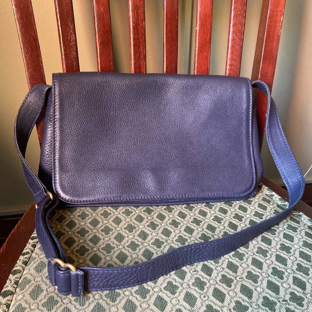 Vintage Coach Sonoma Pebble Leather Blue Purse: E7B-4928